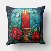 クリスマスキャンドルステンドグラス クッション (裏面)