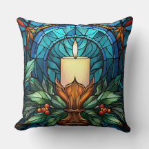 クリスマスキャンドルステンドグラス