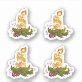 クリスマスキャンドルビニールカットシール シール