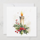 クリスマスキャンドルホリ離れーズとベリー絵を描ズ シーズンカード (正面)