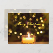 クリスマスキャンドルメッセージメール宛先 シーズンポストカード (正面/裏面)