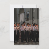 クリスマスキャンドルライトサービスアートブラック写真 招待状 (裏面)