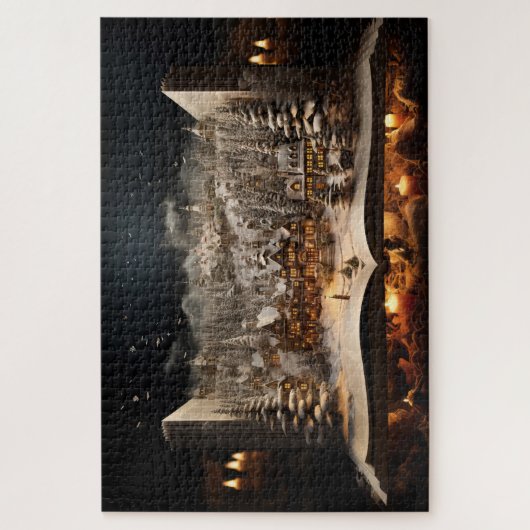 クリスマスキャンドルライトストーリーブックマウンテンビレッジ ジグソーパズル (縦)