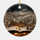 クリスマスキャンドルライトストーリーブックマウンテンビレッジ セラミックオーナメント (裏面)
