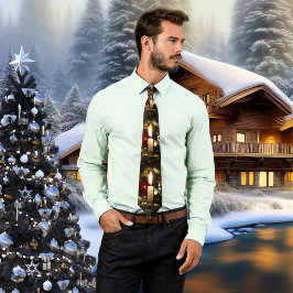 クリスマスキャンドルライトツリータイ ネクタイ