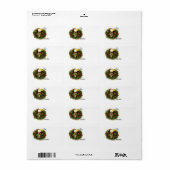 クリスマスキャンドルリングや輪ギフトラベル ラベル (フルシート)