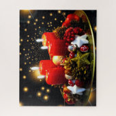 クリスマスキャンドルリース装飾 ジグソーパズル (縦)