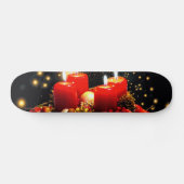 クリスマスキャンドルリース装飾 スケートボード (横)