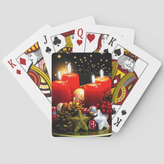 クリスマスキャンドルリース装飾 トランプ (裏面)