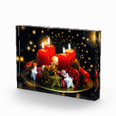 クリスマスキャンドルリース装飾 フォトブロック (右)