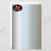 クリスマスキャンドルリース装飾 便箋 (正面/裏面)