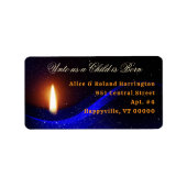 クリスマスキャンドルワイド差出人住所ラベル ラベル (正面)