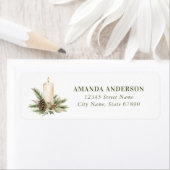 クリスマスキャンドル差出人住所ラベル ラベル (インサイチュ)