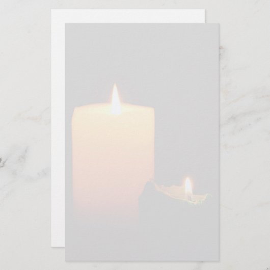 クリスマスキャンドル文房具 便箋 (正面/裏面)