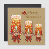 クリスマスキャンドル磁気カード (正面/裏面)