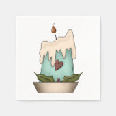 クリスマスキャンドル紙ナプキンス スタンダードカクテルナプキン (正面)