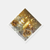 クリスマスキャンドル紙ナプキンス スタンダードカクテルナプキン (角)