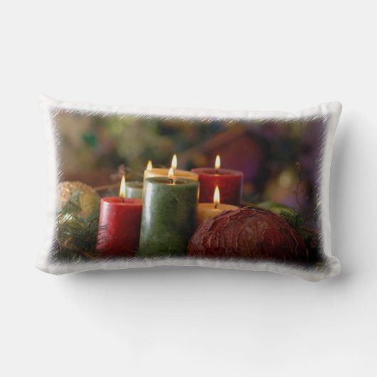 クリスマスキャンドル装飾用クッション ランバークッション (裏面)