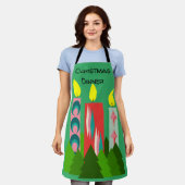 クリスマスキャンドル エプロン (着用した状態)