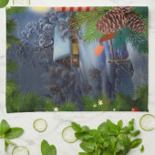 クリスマスキャンドル キッチンタオル (折り畳み)