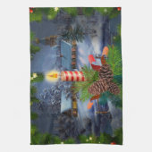 クリスマスキャンドル キッチンタオル (縦)