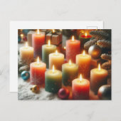 クリスマスキャンドル シーズンポストカード (正面/裏面)