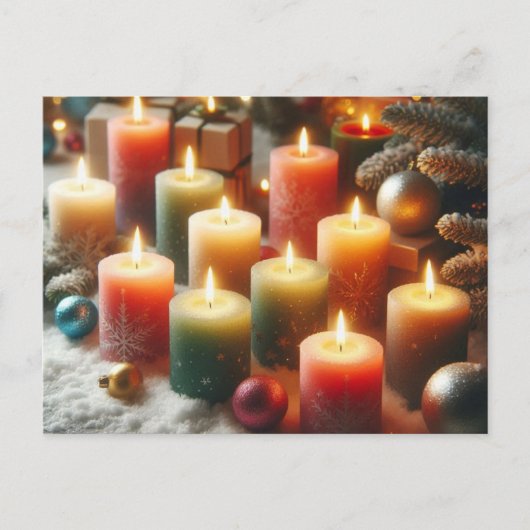 クリスマスキャンドル シーズンポストカード (正面)