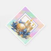 クリスマスキャンドル スタンダードランチョンナプキン (角)