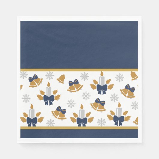 クリスマスキャンドル スタンダードランチョンナプキン (正面)