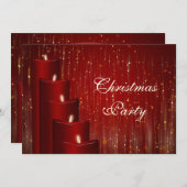 クリスマスキャンドル&スパークル 招待状 (正面/裏面)