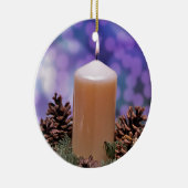 クリスマスキャンドル セラミックオーナメント (右)
