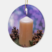 クリスマスキャンドル セラミックオーナメント (左)