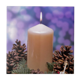 クリスマスキャンドル タイル