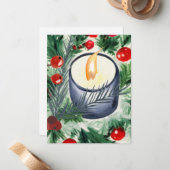 クリスマスキャンドル ノートカード (正面/裏面インサイチュ)