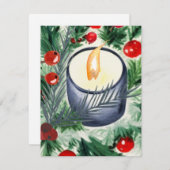 クリスマスキャンドル ノートカード (正面/裏面)