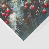 クリスマスキャンドル&バード 薄葉紙 (詳細)