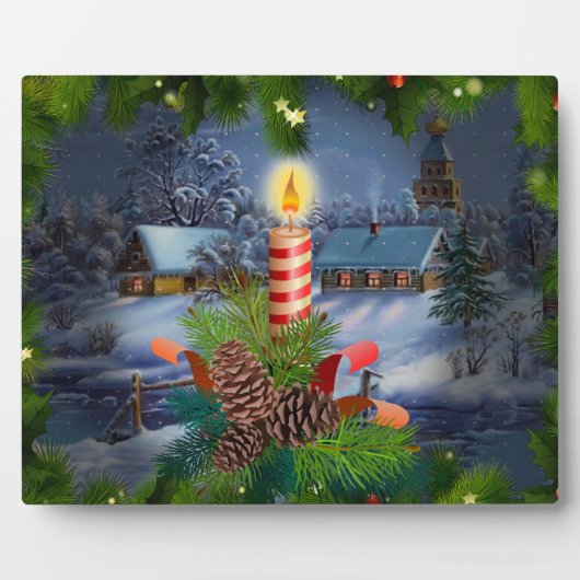 クリスマスキャンドル フォトプラーク (正面)