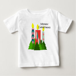 クリスマスキャンドル ベビーTシャツ