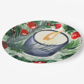 クリスマスキャンドル ペーパープレート (アングル)