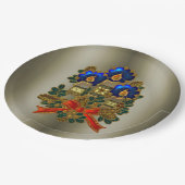 クリスマスキャンドル ペーパープレート (アングル)