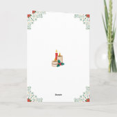 クリスマスキャンドル ホリデーグリーティングカード サンキューカード (裏面)