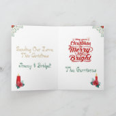 クリスマスキャンドル ホリデーグリーティングカード サンキューカード (内部)