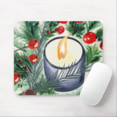 クリスマスキャンドル マウスパッド (マウス)