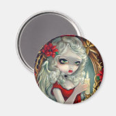 「クリスマスキャンドル」マグネット マグネット (正面/裏面)