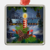 クリスマスキャンドル メタルオーナメント (正面)