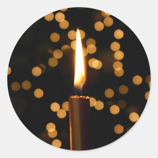 クリスマスキャンドル ラウンドシール (正面)