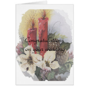 クリスマスキャンドル、白いポインセチア付きピネコン