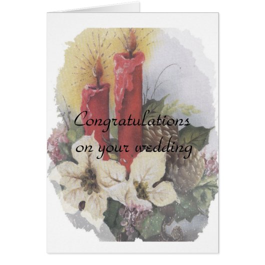 クリスマスキャンドル、白いポインセチア付きピネコン (正面)