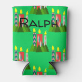 クリスマスキャンドル 缶クーラー (正面)