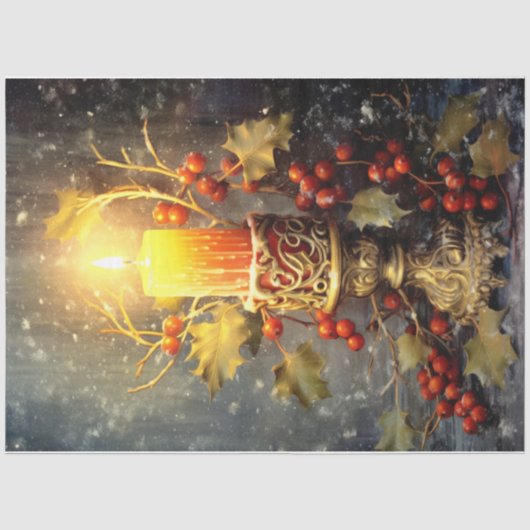 クリスマスキャンドル 薄葉紙 (正面)